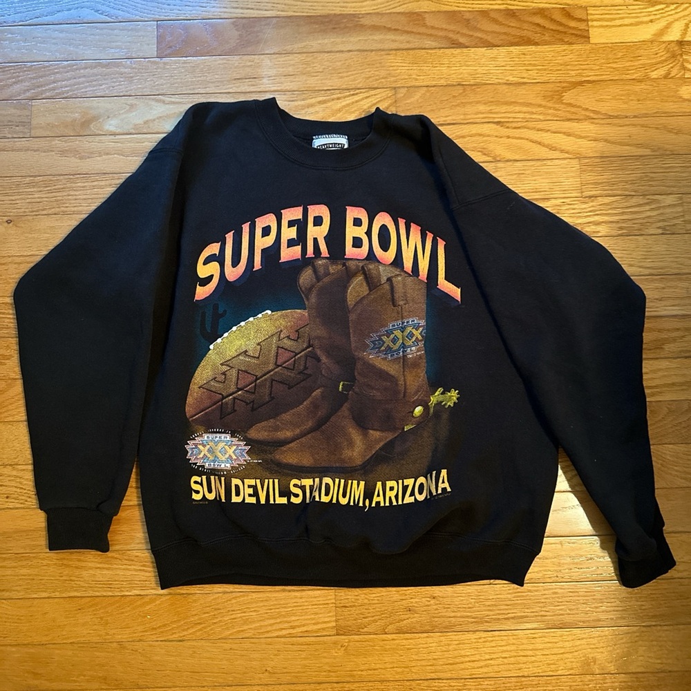 Super Bowl Black Sweater